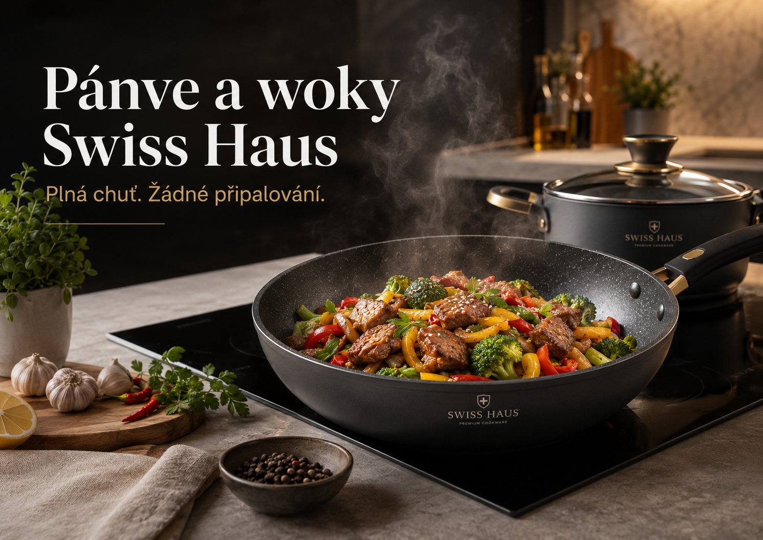 Pánve a woky Swiss Haus